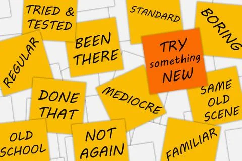 Try something new Stock Illustration
