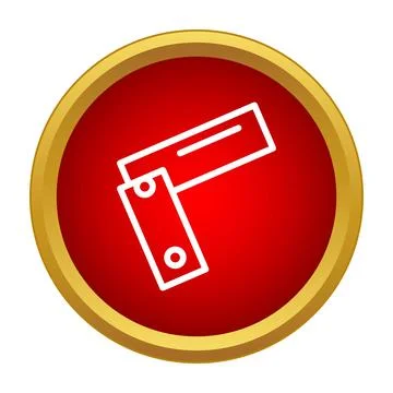 Try square tool icon representing measurement and precision Stock Illustration