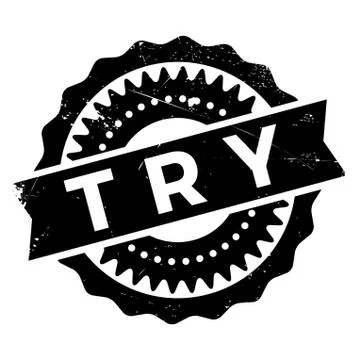Try stamp rubber grunge Stock Illustration
