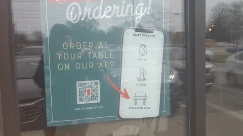 Try Tableside Ordering Signage Stock Footage 150399913