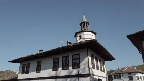 Tryavna clock tower Bulgaria Stock Footage 139715169