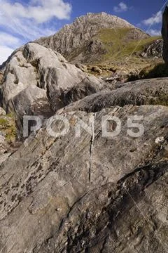 Tryfan mountain, Snowdonia National Park, Wales Stock Photos