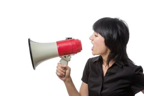 Trying to be heard Stock Photos