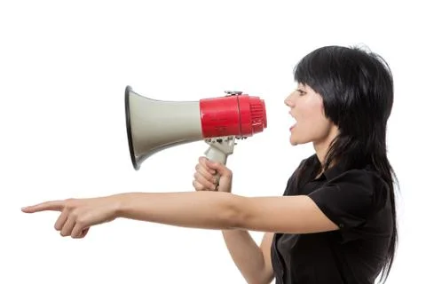 Trying to be heard Stock Photos