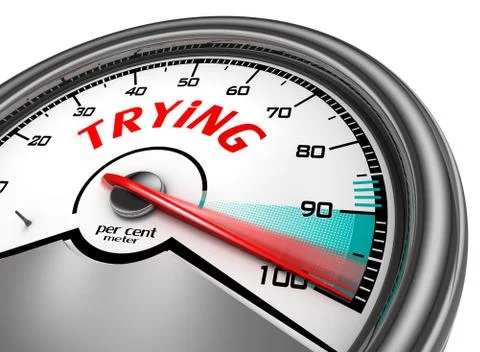 Trying to hundred per cent conceptual meter Stock Illustration