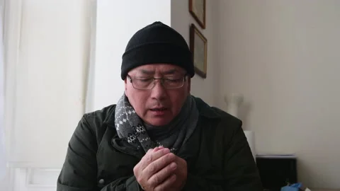 Trying to keep warm. Stock Footage 225859728