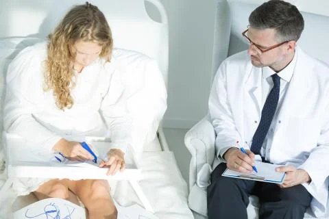 Trying new therapy Foto stock
