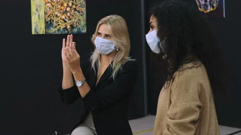 Trying to understand the concept of the painting Stock Footage 159827804