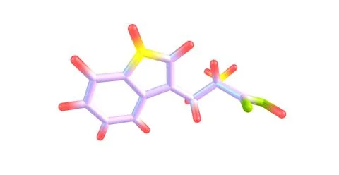 Tryptophan molecular structure isolated on white Stock Illustration