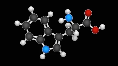Tryptophan. Seamless loop. RGB + Alpha (Transparent) channel. Stock Footage 152765289