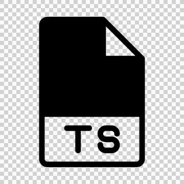 Ts file format icons. Files type symbol document icon.  Stock Illustration