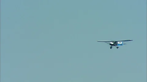 TS WS Light aircraft flying overhead / Howick, KwaZulu-Natal Province, South Stock Footage 95598577