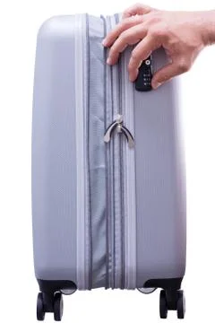 TSA compliant security lock on a case Stock Photos