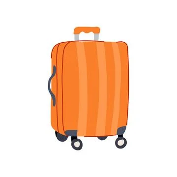 Tsa hard shell suitcase cartoon vector illustration Stock Illustration