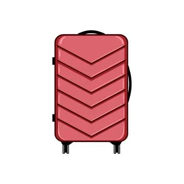Tsa hard shell suitcase cartoon vector illustration Stock Illustration
