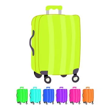 Tsa hard shell suitcase vector cartoon graphic Stockillustratie