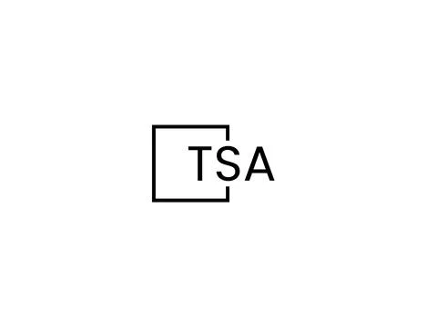 TSA letter initial logo design vector illustration Stock Illustration