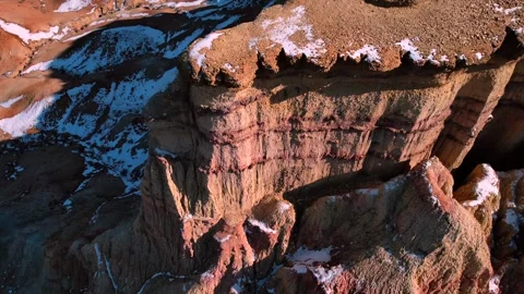 Tsagaan Suvarga Cliffs In Remote Gobi, Mongolia Landscape View Stock Footage 333580235