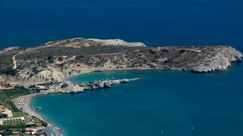 Tsampika beach Stock Footage 8825639