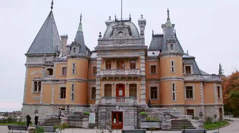 Tsar's castle of Massandra Stock Footage 8949614