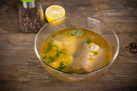 Tsar's fish soup Stock Photos