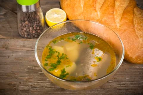 Tsar's fish soup Stock Photos