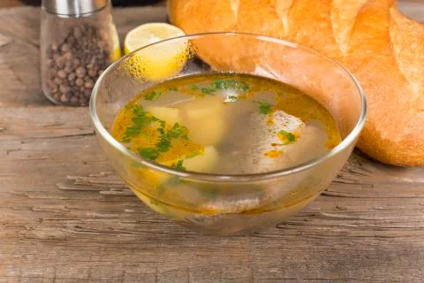 Tsar's fish soup Stock Photos