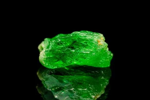 Tsavorite garnet gemstone Stock Photos