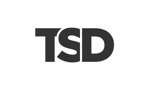TSD logo design template with strong and modern bold text. Initial based ve.. Stock Illustration