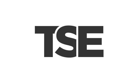 TSE logo design template with strong and modern bold text. Initial based ve.. Stock Illustration