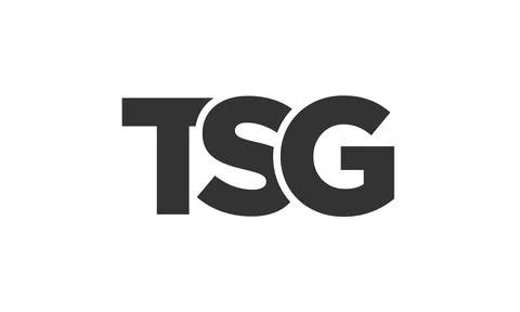 TSG logo design template with strong and modern bold text. Initial based ve.. Illustrazione stock