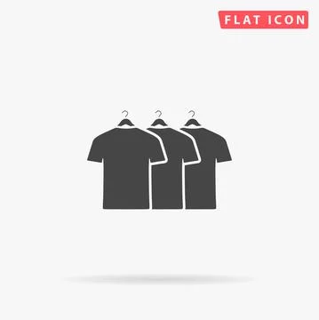 Tshirt Clothes flat vector icon Stock Illustration