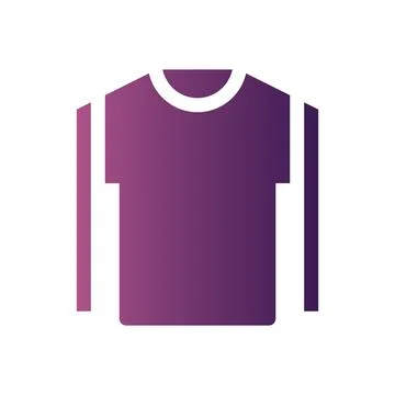 Tshirt Flat Gradient icon Stock Illustration