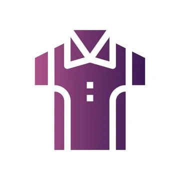 Tshirt Flat Gradient icon Illustrazione stock