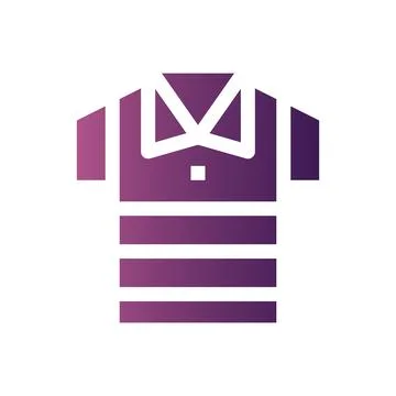 Tshirt Flat Gradient icon Stock Illustration