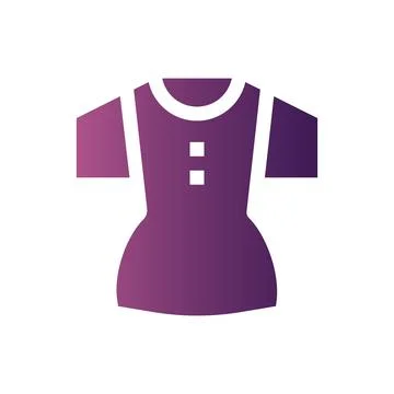 Tshirt Flat Gradient icon Stock Illustration