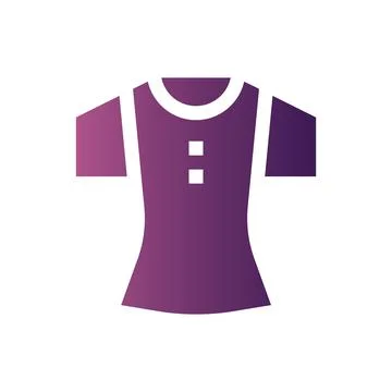 Tshirt Flat Gradient icon Stock Illustration