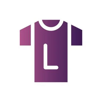 Tshirt Flat Gradient icon Stock Illustration