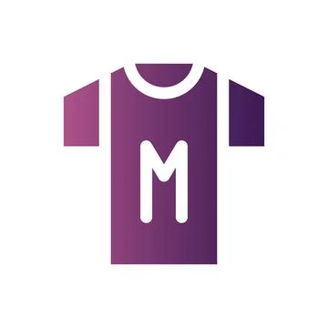 Tshirt Flat Gradient icon Illustrazione stock