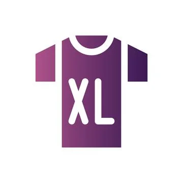 Tshirt Flat Gradient icon Stock Illustration
