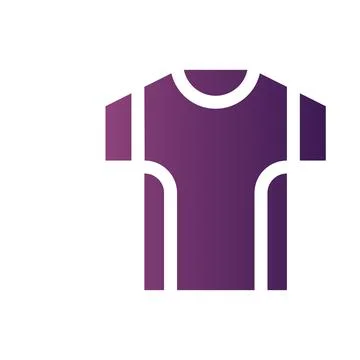 Tshirt Flat Gradient icon Stock Illustration