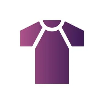 Tshirt Flat Gradient icon Stock Illustration