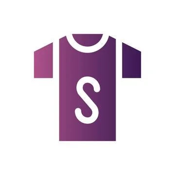 Tshirt Flat Gradient icon Stock Illustration