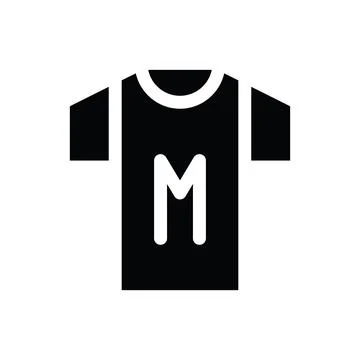 Tshirt Glyph icon Illustrazione stock