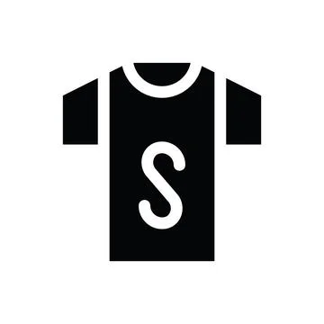 Tshirt Glyph icon Illustrazione stock