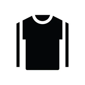Tshirt Glyph icon Illustrazione stock