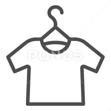 Clothes Hanger Vector Icon Hanger Isolated Vector Illustration On