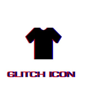 Tshirt icon flat Stock Illustration