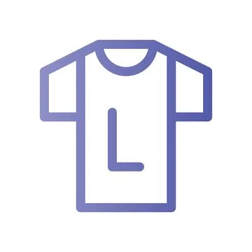 Tshirt Line Gradient icon Stock Illustration