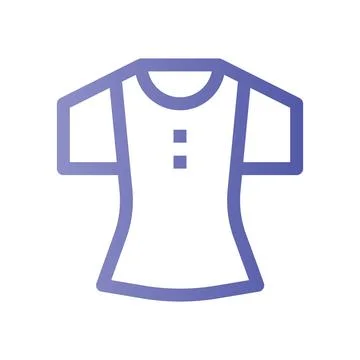 Tshirt Line Gradient icon Stock Illustration